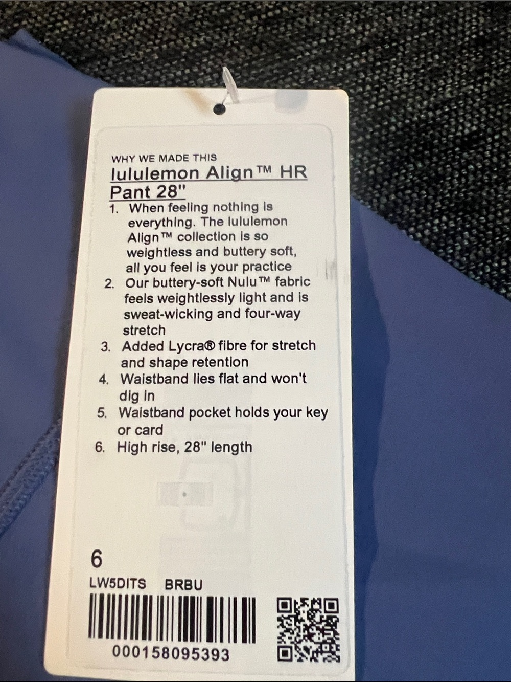 lululemon athletica Align™ High-Rise Legging only — Brilliant Blue - Picture 6 of 6